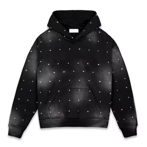 Sudadera con Capucha para Hombre, Elegante y Moderna, con Pedrería, Diseño 2026, Sudadera Básica con Pedrería para Adultos - Product Image 1
