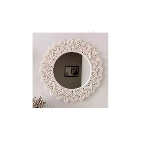 <b>Antique</b> Macrame <b>Wall</b> <b>Mirror</b> Creative Modern Natural Finish Customizable for Christmas Decoration Low Price Living Room Decor - Product Image 5