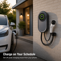 Chargeur mural pour véhicule électrique 7 kW, EVSE Wallbox, connecteur GB, 32A, WiFi, contrôle intelligent par application, usage domestique et commercial, OEM ODM