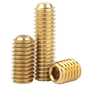 ชุดสกรูหัวหกเหลี่ยมทองเหลือง DIN 916 M5 X 0.8 M6 X 1.0 - Product Image 1