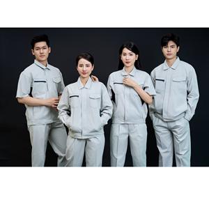 Ensemble de vêtements de travail de sécurité respirant et confortable pour hommes, gris marine, manches longues, haute visibilité, Vietnam OEM FMF, durable - Product Image 6