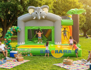 Bouncer gonflable en forme d'éléphant Balorama modèle 90122 - Matériel PVC - Garantie de 2 ans - Product Image 1