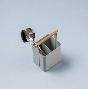 แคดดี้โลหะพร้อมที่จับไม้ในราคาที่ดีที่สุด Flatware แคดดี้อุปกรณ์จัดระเบียบเคาน์เตอร์ครัวร้านอาหาร - Product Image 4