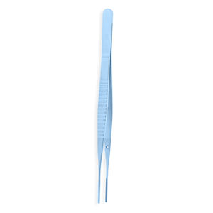 Debakey enduit bleu 16 cm pince chirurgicale en acier métallique droite manuelle Instrument de dissection de préhension des tissus fins - Product Image 3