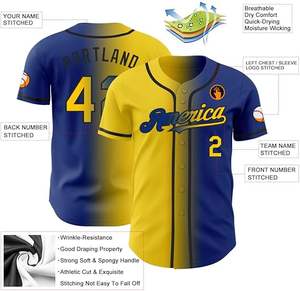 Venta al por mayor barato personalizado 100% poliéster béisbol Jersey diseño personalizado béisbol camiseta transpirable impreso técnicas disponibles conjuntos - Product Image 3