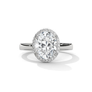 Anillo de Compromiso Minimalista de Oro Real de 14K con Diamante Cultivado en Laboratorio de 1 Quilate, Corte Ovalado, VS1, para Mujer - Product Image 1