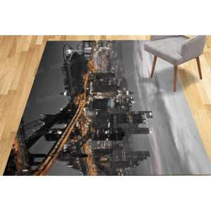 Tapis imprimé panoramique Pittsburgh Pennsylvania Night - Tapis de cuisine lavable en machine, tapis Goblen - Product Image 4