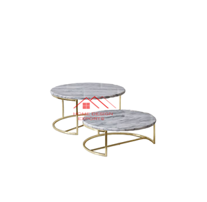 Support de gâteau en marbre Itian avec base en métal pour décor d'événements de mariage d'hôtel à la maison utiliser présentoir de gâteau en marbre - Product Image 1