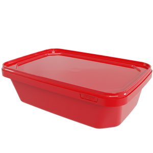 Envase de Yogur Rectangular de Plástico PP de Grado Alimenticio Reciclable de 100 ml, Marca Divan Ambalaj DKK1955, con Logotipo Personalizado (Impresión IML), Estambul - Product Image 1