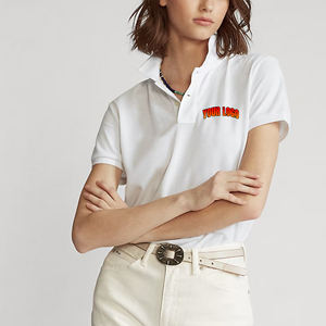 Wholesale Manufacturer Custom Patchwork Golf Short Sleeves <b>Ladies</b> for <b>Shirt</b> Polyester/Cotton Knitted Casual Activewear - Product Image 1