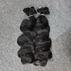 La mejor calidad Super doble dibujado cuerpo onda trama 100% virgen humano camboyano crudo una máquina de donante doble trama extensiones de lujo - Product Image 1