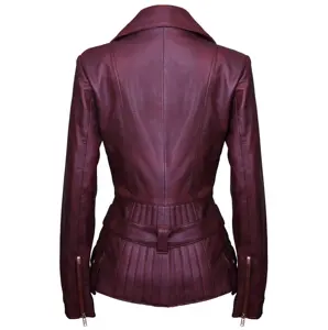 Veste en cuir d'agneau véritable pour femmes en gros, style court, mode, manteau en cuir de printemps pour femmes - Product Image 5