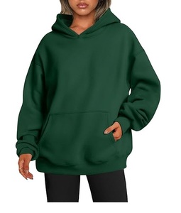 Personalizado de alta calidad de las mujeres recortadas lavado ácido Streetwear sudaderas con capucha liso Conjunto de jersey - Product Image 2
