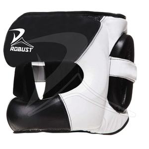 Protector de Cabeza de Boxeo de Cuero con Diseño Personalizado Profesional para Entrenamiento de MMA ROBUST INDUSTRIES RI-2202 con Colores y Logotipo Personalizados - Product Image 1