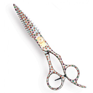 Tijeras de peluquería profesionales de color rosa, tijeras afiladas para uso en salón, hechas de acero inoxidable japonés por Life Care Instruments. - Product Image 6