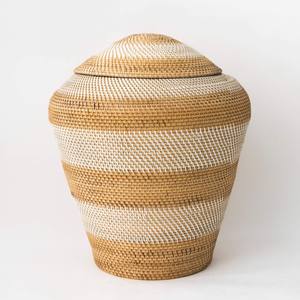 High quality <b>rattan</b> storage organizer hamper <b>basket</b> wholesale factory supply braided bin hampers - Product Image 4