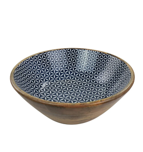 Cuenco impreso de madera Impresión personalizada Logotipo láser Artesanía de madera ecológica Ensaladera Cuenco para servir frutas Venta superior - Product Image 1