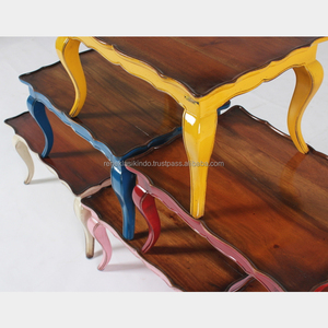 Table de restaurant n ° 1314D au design minimaliste en bois massif pour l'extérieur au meilleur prix - Product Image 4