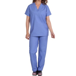 Best Quality Women's <b>Doctors</b> & Nurses Scrub Uniform <b>Sets</b> 100% Cotton Canvas Hospital Use Needle Detection Customizable 2026 - Product Image 1