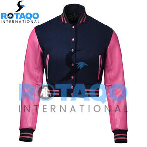 แจ็กเก็ตเลตเตอร์แมนสำหรับผู้หญิงแจ็กเก็ตเบสบอลแบบตัวหนังสือออกแบบได้ตามต้องการ - Product Image 1