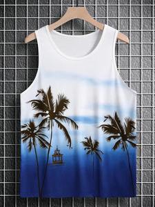 Nouveau été hommes haut décontracté 3D Simple imprimé T-Shirt hommes mode grande taille sans manches piscine haut Style gilet vêtements - Product Image 2