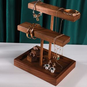 Présentoir à bijoux en bois à 3 niveaux Riser Présentoir à bijoux unique Présentoir à boucles d'oreilles pour la décoration - Product Image 3