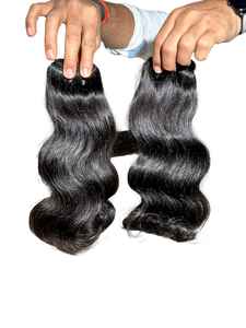 Venta al por mayor 100% doble paquete brasileño indio cutícula alineada crudo recto extensiones de cabello humano onda natural tipo de cabello chino - Product Image 4