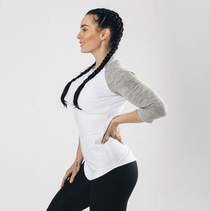 T-Shirt manches longues col rond femme, 3/4 - Product Image 3