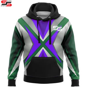Wholesale High Quality Full Sublimation Print unisex Quick Dry Hoodies Custom Breathable Hoodies - Product Image 2