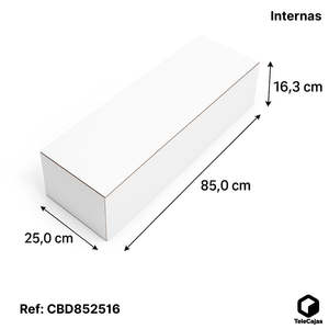 Boîte à jambon et épaule de porc blanche 85x25x16,30 cm, support à jambon renforcé à double canal, catégorie de produit : Boîtes en papier et supports multimédia - Product Image 3