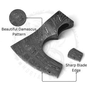 Cabeza de Hacha Vikinga de Acero de Damasco en Oferta al por Mayor, Acero Corban de Alta Calidad, Mango para Bricolaje, Herramienta de Campamento, Cabeza de Hacha para Revendedores - Product Image 2