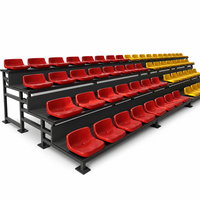 Banc de football en HDPE, abri pour stade, sièges de stade, chaise avec dossier, garantie de 5 ans, durée de vie de 10 à 15 ans