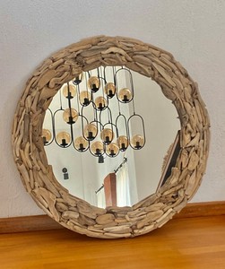 Drift Wood <b>Mirror</b> <b>Bathroom</b> Wall Decor <b>Round</b> Wood <b>Mirror</b>, Wood Wall <b>Mirror</b> - Product Image 2