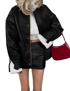 Personnalisé prix de gros nouvelle mode surdimensionné Faux cuir veste pour femmes fermeture éclair manteau d'hiver pour les femmes 2026 - Product Image 4