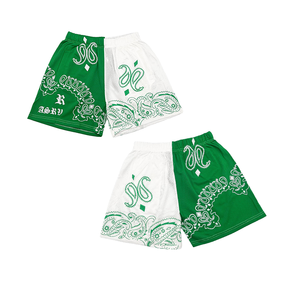 กางเกงขาสั้นผู้ชายเอวยางยืดสูง ความยาวระดับเข่า ลายสัตว์ ผ้าตาข่ายระบายอากาศ รับสกรีนโลโก้ ไซส์อเมริกา - Product Image 1