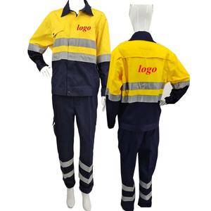Chaqueta de Uniforme de Trabajo Antiestática con Bolsillos Reflectantes de Seguridad para Gasolinera - Product Image 1