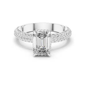 2.8 CT <b>Emerald</b> Cut Lab Diamond Engagement <b>Ring</b> for Women VVS-VS EF Clarity 18KT, 14KT, 10KT Gold & 925 <b>Silver</b> Rose, - Product Image 1