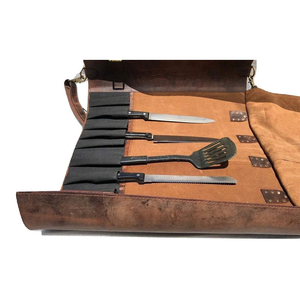 Sac de rangement pour couteaux en cuir avec intérieur lisse, design durable, couleur et logo personnalisables, haute qualité - Product Image 2