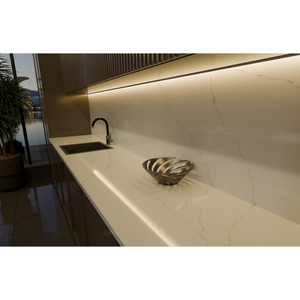 Quartz Slab Carrara Surface Kitchen Countertop Vanity Top Prefabricated Stone For Interior Construction Use - Product Image 1