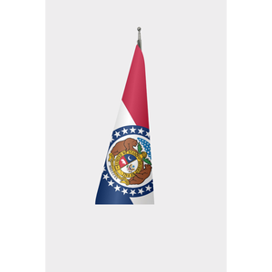 Official Missouri Indoor <b>Flag</b> with Custom Logo Digital Printing Aluminum or Fiberglass <b>Pole</b> 3x5ft Polyester Material - Product Image 3