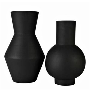 Vase de table en aluminium noir et blanc de style Art Déco, design personnalisé, ornement artistique de bureau, vente directe d'usine, mariage - Product Image 2