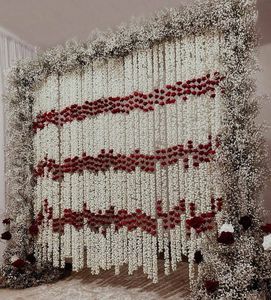 Confezione da 10 5ft artificiale Mogra Jasmine Flower Toran Hangings ghirlanda String con campane per la porta di casa Puja Mandir decorazione Mat