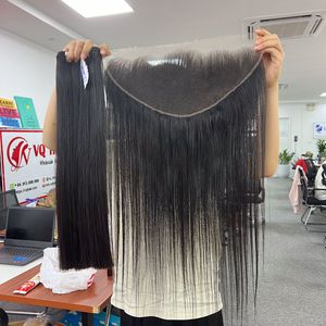 Bone Straight Virgin Paquetes de cabello vietnamita para cierre frontal de encaje 100% Pelucas de cabello humano Mujeres negras Longitud larga HEN Time - Product Image 5