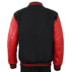 Transpirable Venta al por mayor Varsity Chaquetas Cuello redondo Logotipo personalizado Impresión CollegeBaseballjacket para hombres - Product Image 2