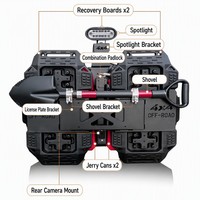 Accessoires Jetour T2 TANK300 BJ40 JEEP JK JL - Kit multifonctionnel pour hayon, support pour bidon et pelle, porte-outils tout-terrain 4x4