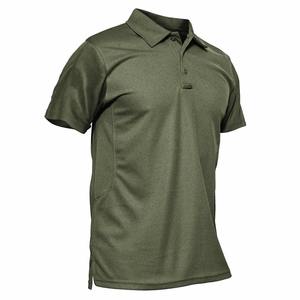 Venta al por mayor de camisetas de Polo de manga corta de diseño personalizado de talla grande ropa de hombre de algodón logotipo personalizado bordado camisas de polo sólidas - Product Image 2