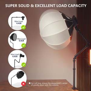 RAUBAY Desktop <b>Magic</b> Arm Aluminum Alloy Adjustable 360° Rotating Mount for Video Shooting Studio Equipment - Product Image 4