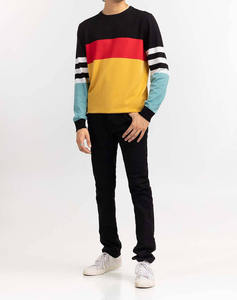 Pull en maille à col rond à manches longues pour homme avec logo personnalisé sur le devant, anti-boulochage, pour l'hiver - Product Image 1