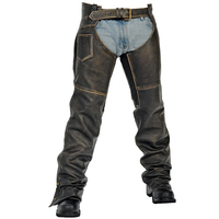 Meilleures cuissardes de moto pour femmes en cuir véritable, style western, avec fermeture éclair, coupe-vent, pour la compétition, été/hiver