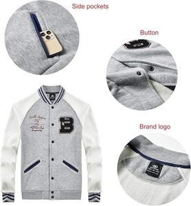 Hommes Femmes Manches Longues Lettres Casual Manteaux Varsity Jacket Baseball Bouton Vestes Chenille Broderie Vente D'hiver Remise - Product Image 4